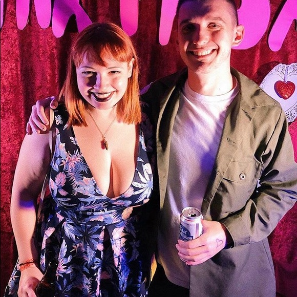 Tropical Mini Dress with deep V Neck - Picture 1 of 5